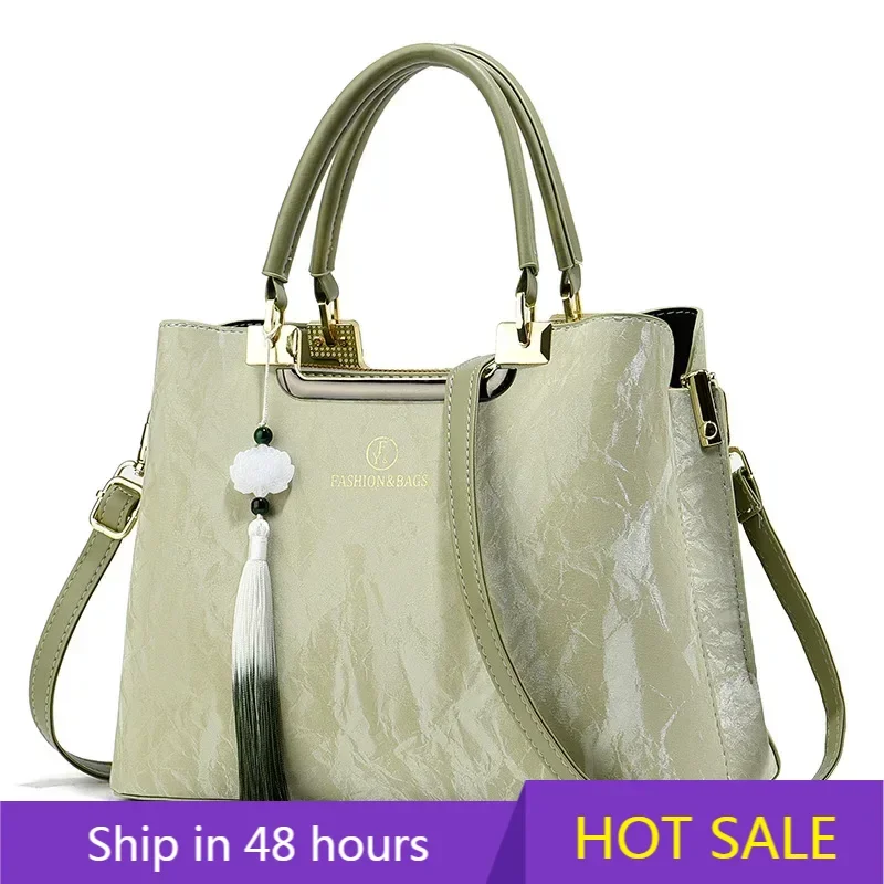 New Retro Leather Ladies Bag Luxury Handbags Women's Messenger Bag Designer Brand Shoulder Crossbody Bags Bolsa Feminina