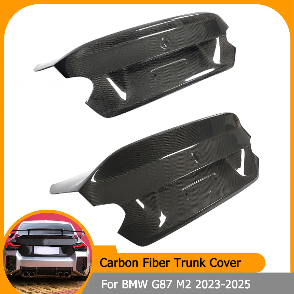 Rear Trunk Cover for BMW G87 M2 2023-2025 Rear Trunk Lid Cover Tail Boot Wings Lip Cap Carbon Fiber Trunk Cover