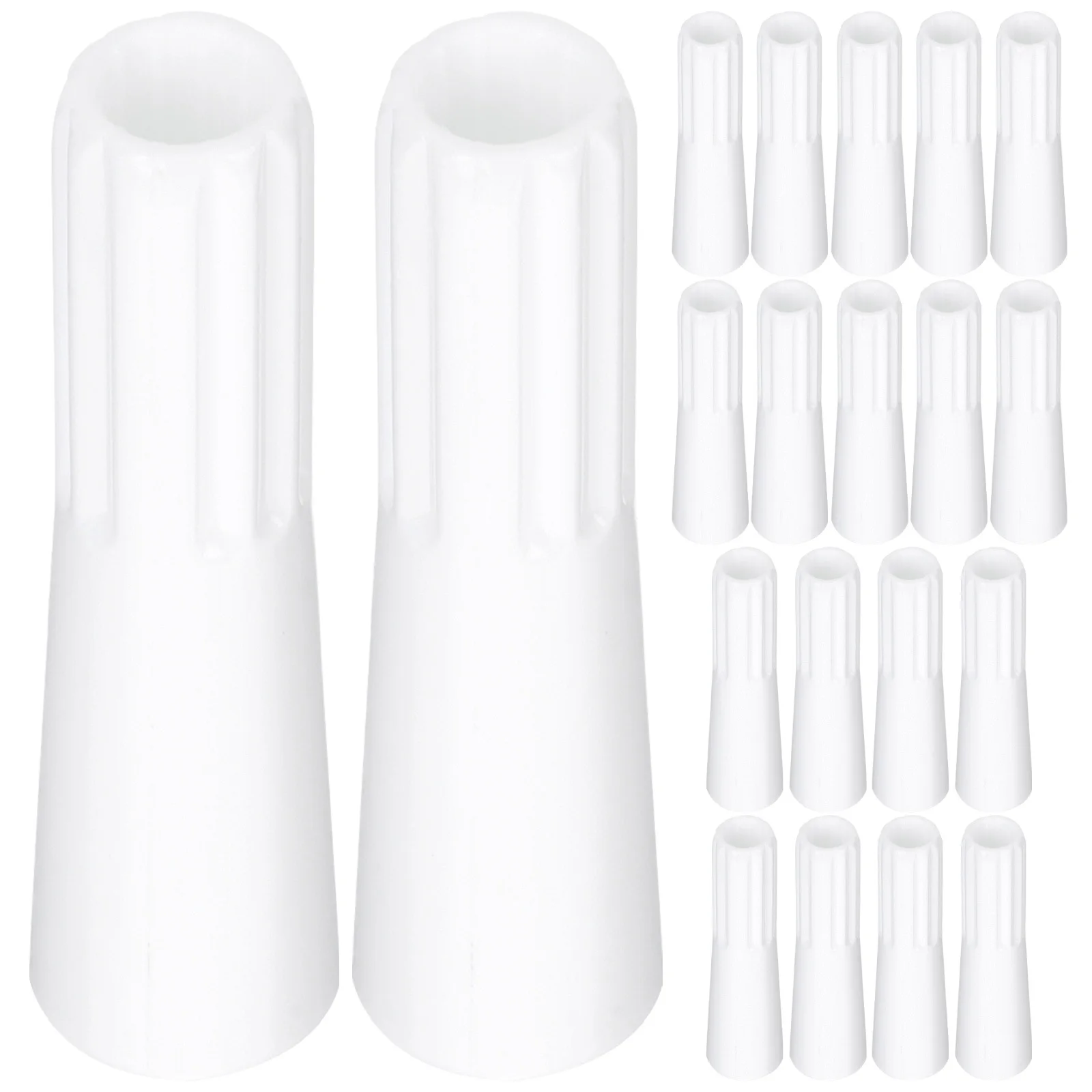 20 قطعة ستائر النوافذ البيضاء اكسسوارات مقابض العالمي قضيب قبعات سهلة التركيب استبدال عصا قبضة أجزاء أعمى إمالة قضيب مقابض