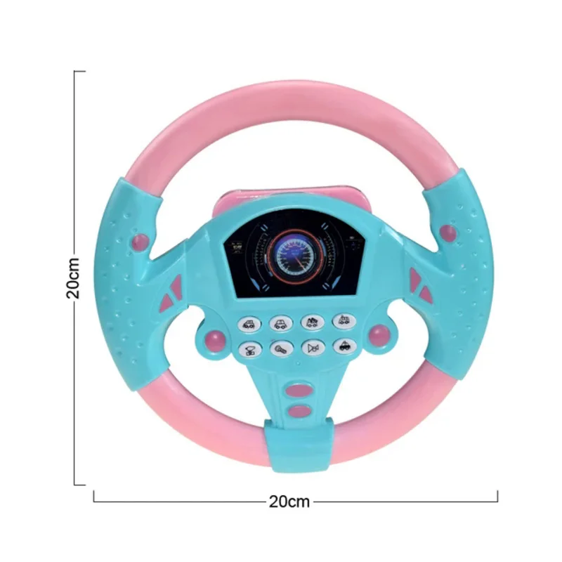 Children Simulation Steering Wheel Toy 360° rotation driving early education machine simulator with Light Sound toys for kids