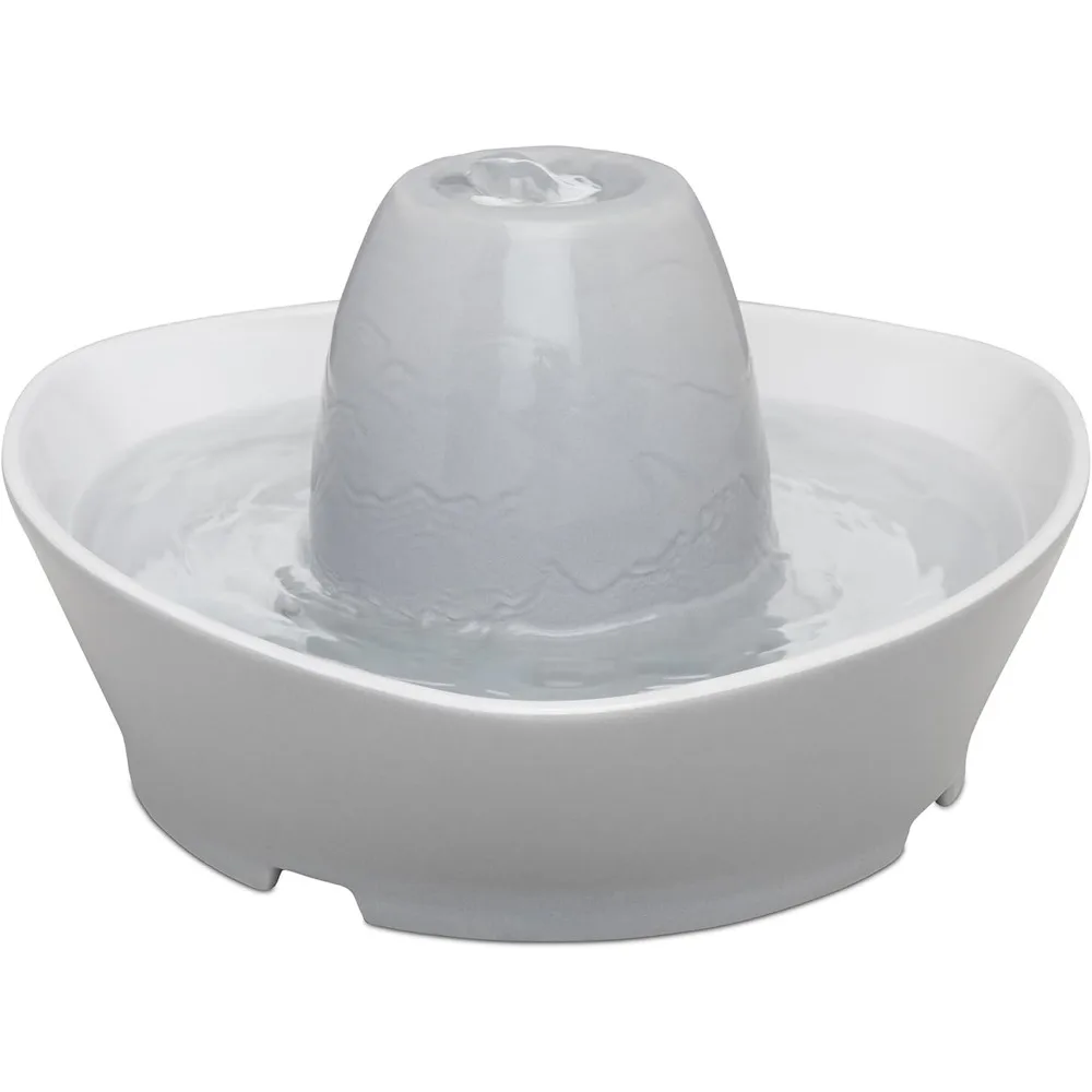 

Ceramic Pet Fountain for Cats and Small Dogs - 60 Oz Capacity, Whisper-Quiet Flow, Encourages Hydration