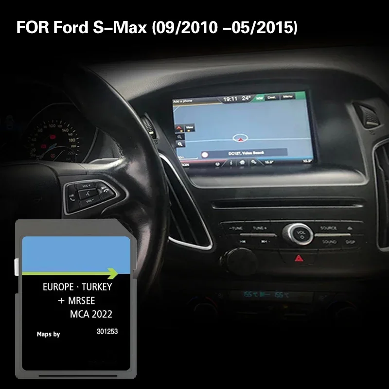 

MCA 2022 подходит для Ford S-Max 09/2010-55/2015 покрытие Испания Франция Польша Европа Германия GPS навигационная карта