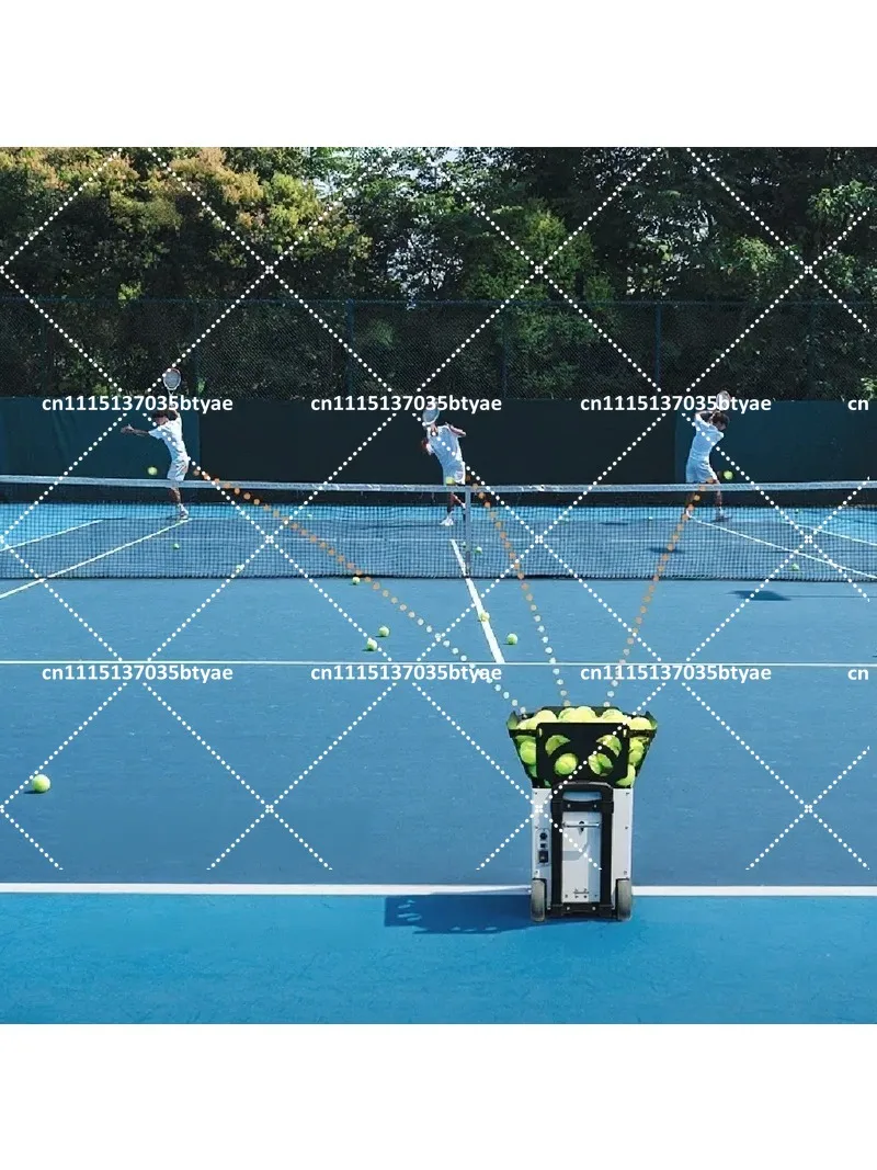Smart Tennis Serve Machine V2 with Built-in App, Left & Right Serve, Lightweight Portable Training Tool