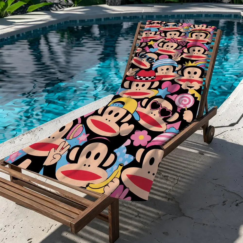P-Paul Frank Monkey Towel Beach Towel Quick Dry Absorbent Bath Towel For Swimming Gym Camping Outdoor Sunbathing