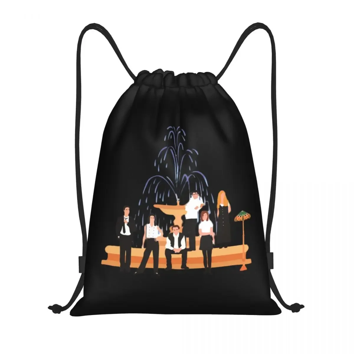 Friends TV Show Drawstring Bags Men Women Foldable Sports Gym Sackpack Shopping Storage Backpacks