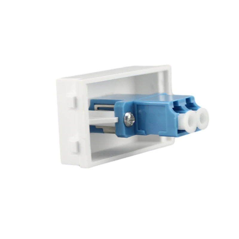 LC Duplex Fiber Optic Connector LC-LC Coupler Slot Socket 23x36mm Module For LAN Data Center Patch Cabling Connection