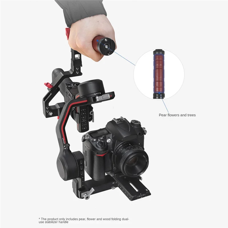 

For DJI Handheld Stabilizer Expansion Gimbal Bracket Multi-Functional Folding Dual-Use Rosewood Lifting Pot Handle