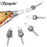 Spinpoler Multi-Depth Screw System Jig Weight Sinker Screw-In Corkscrew Stinger Rig Jig Spiral For Rubber Bait Shad Soft Lure