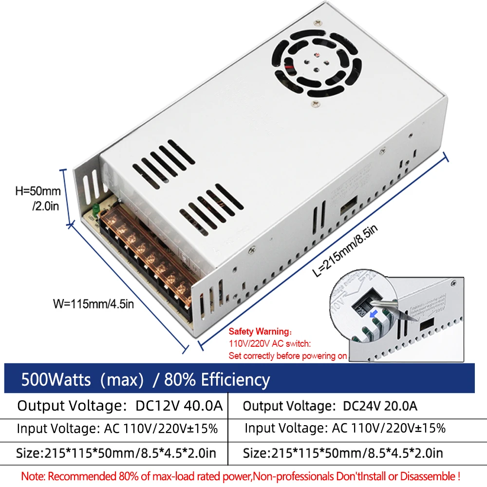Switching power AC110/220V to DC12V 24V low voltage conversion transformer for LED lamp belt security camera