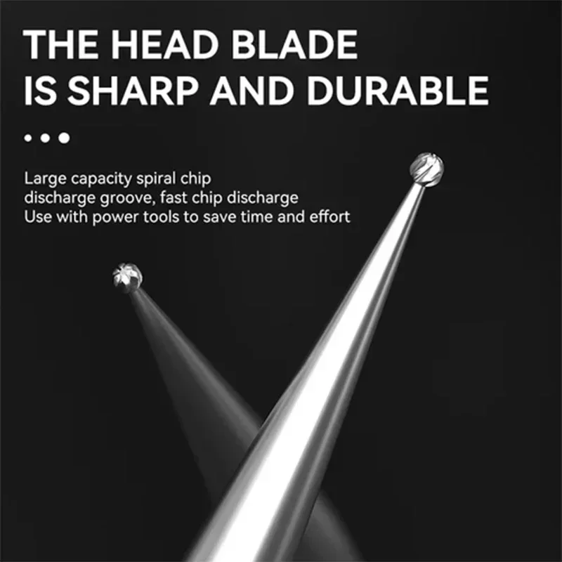 LUOWEI 0.3/0.4/0.5mm Testa di coltello da intaglio sferica per IP Android Huawei Scheda madre CPU Testa di lucidatura per riparazione giunti di saldatura