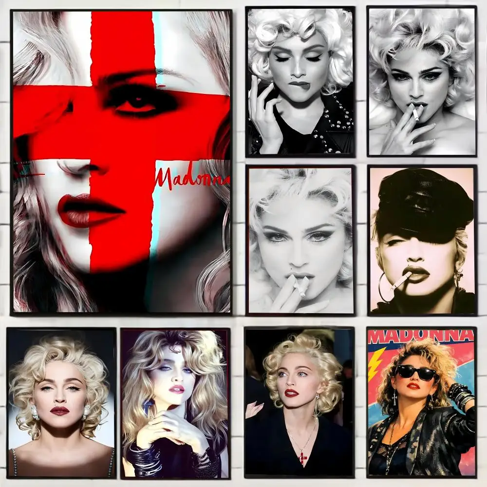 Pop Icon Music M-Madonna Bad Girl Painting Calligraphy Stylish Wall Art Poster, Bedroom Living Room Home Decor Gift