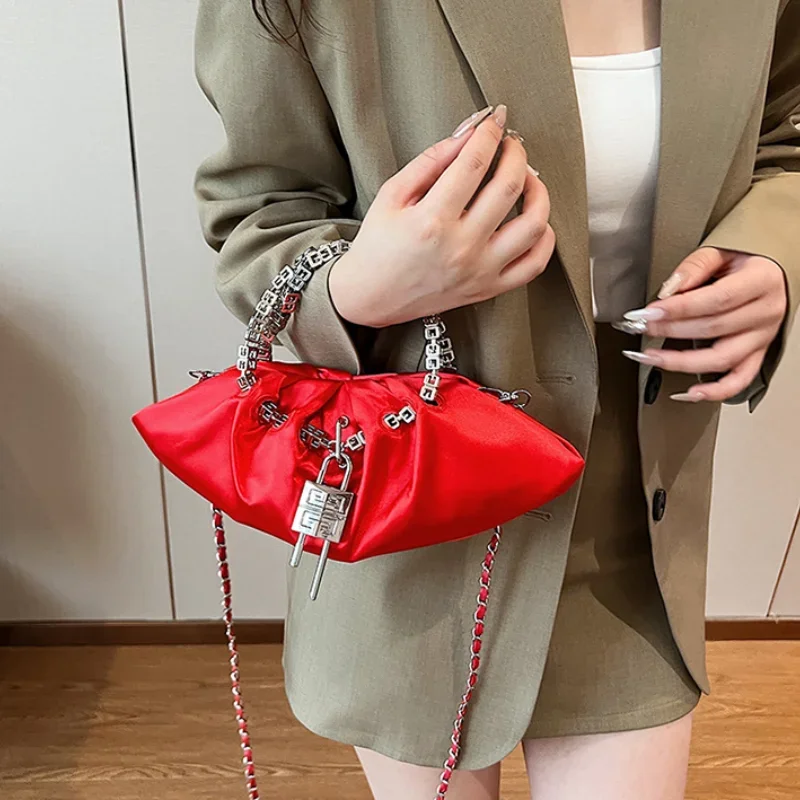 Fashionable Pleated Cloud Bag Women Trendy Versatile Handbag Crossbody Bags for Women Mother Kids Bags for Girl Designer Bag Sac