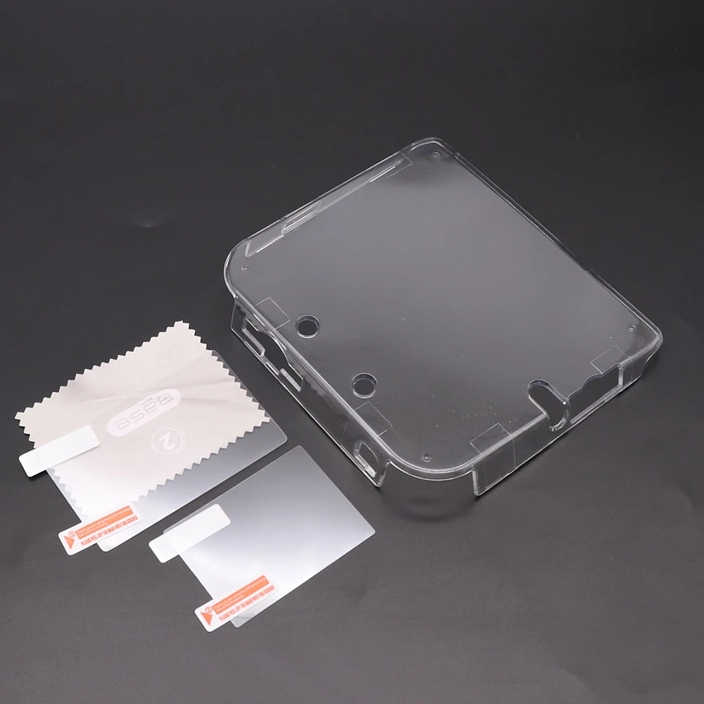 Чехол 2Ds против царапин, прочный прозрачный пластиковый защитный жесткий чехол + противопыльная пленка для игр Nintendo 2DS