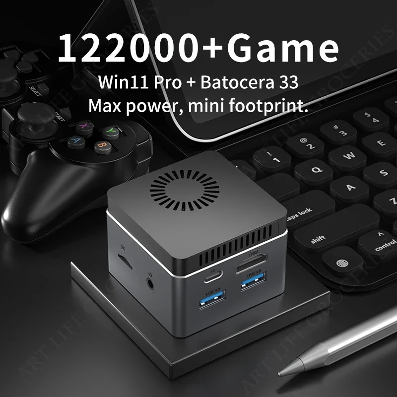 Super Console X LBox Retro Video Game Consoles For PS2/PS1/WII/SS/N64 Win11 PRO 4K UHD  Game Player With 122000+ Games