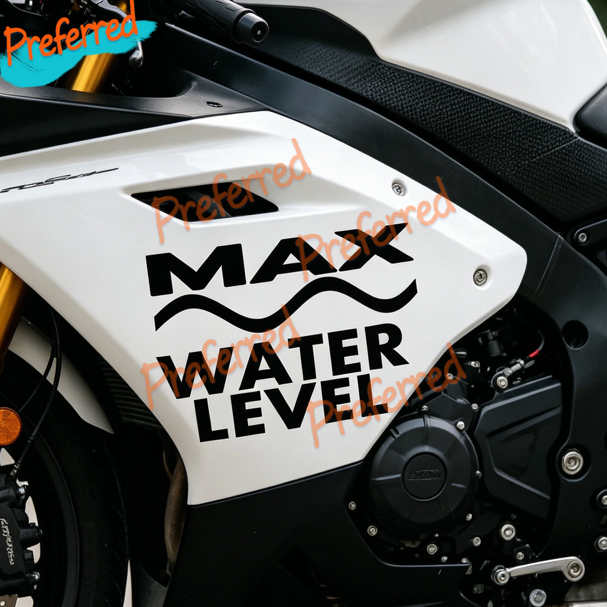1x Water Level Decal, Sticker Vinyl Funny Customizable in Any Sticker Size -No Background