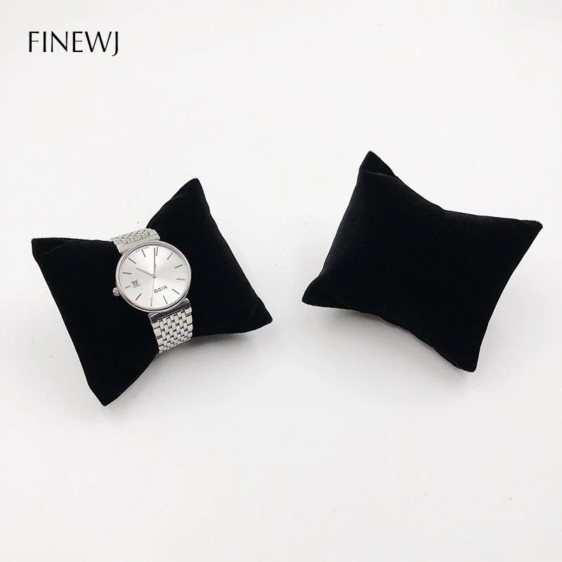 Almohada para pulsera de reloj, funda de terciopelo suave de cuero PU, tobillera, soporte de exhibición de brazalete, cojín, utilería de fotografía,