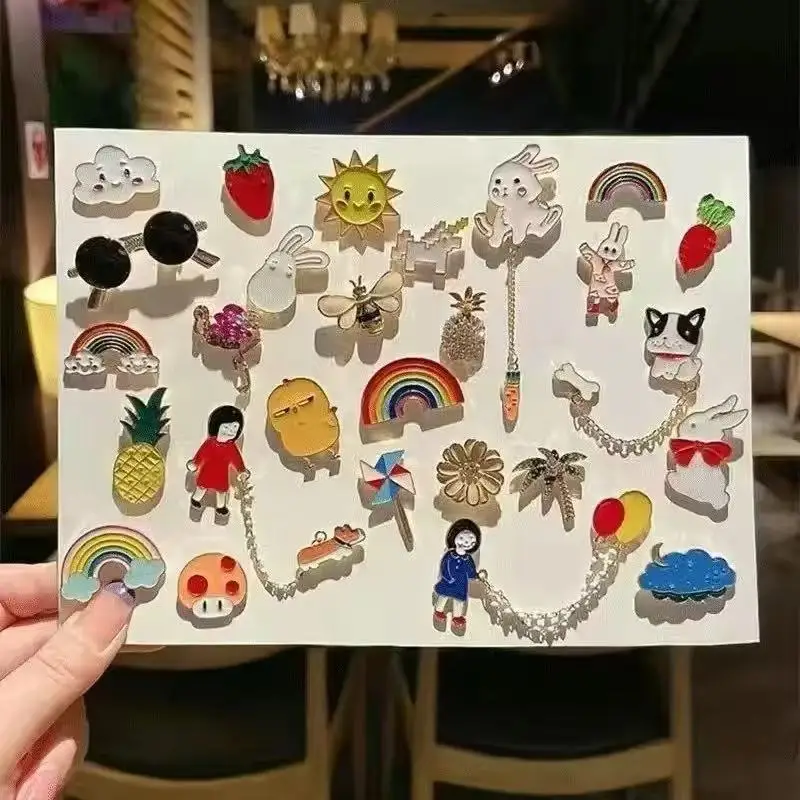 4-25 Stück Cartoon-Emaille-Pins-Set, Retro-Punk-Broschen in dunklen Farben für Kragen, Korsagen, Hemden, Hüte, Jacken, Taschen, Metall-Pin-Abzeichen