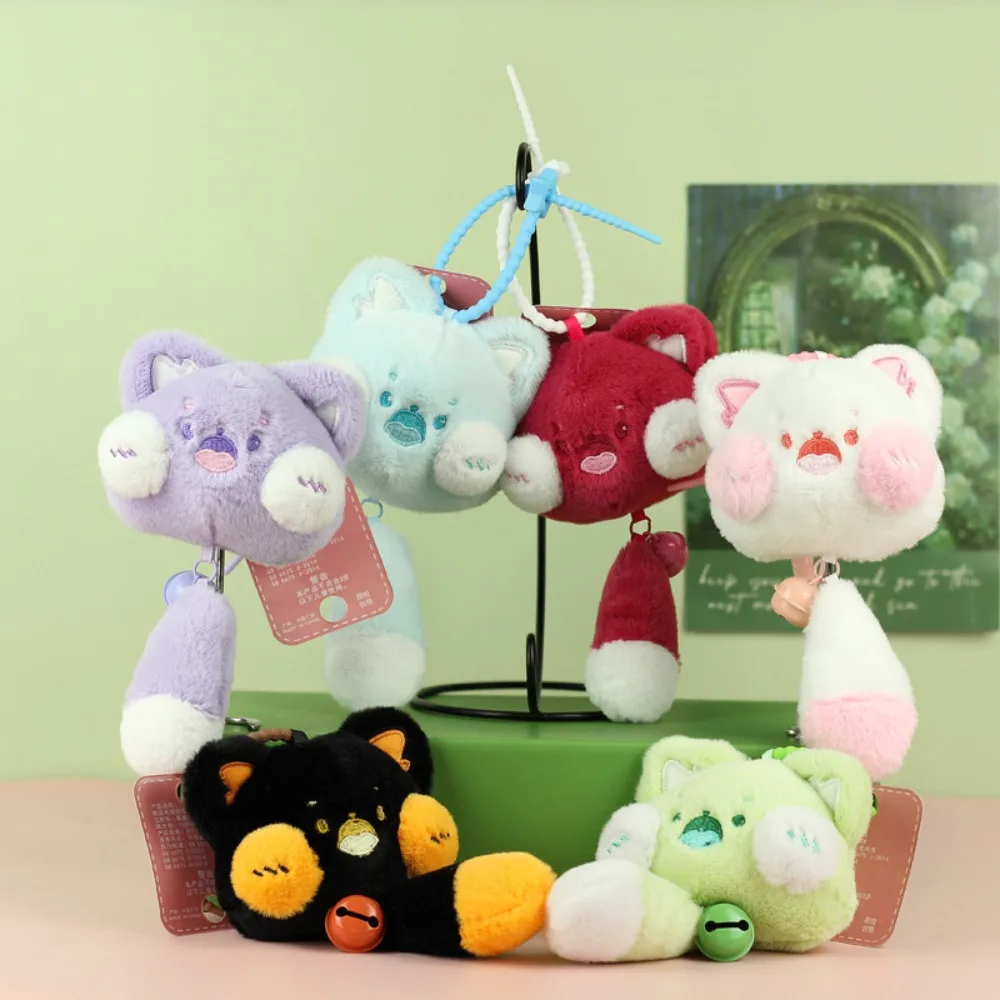 

Длинный хвост, плюшевый брелок с изображением кота, полипропилен, хлопок с колокольчиком, плюшевый брелок с котом, мультяшная милая плюшевая кукла-кошка, кулон, сумка, кулон