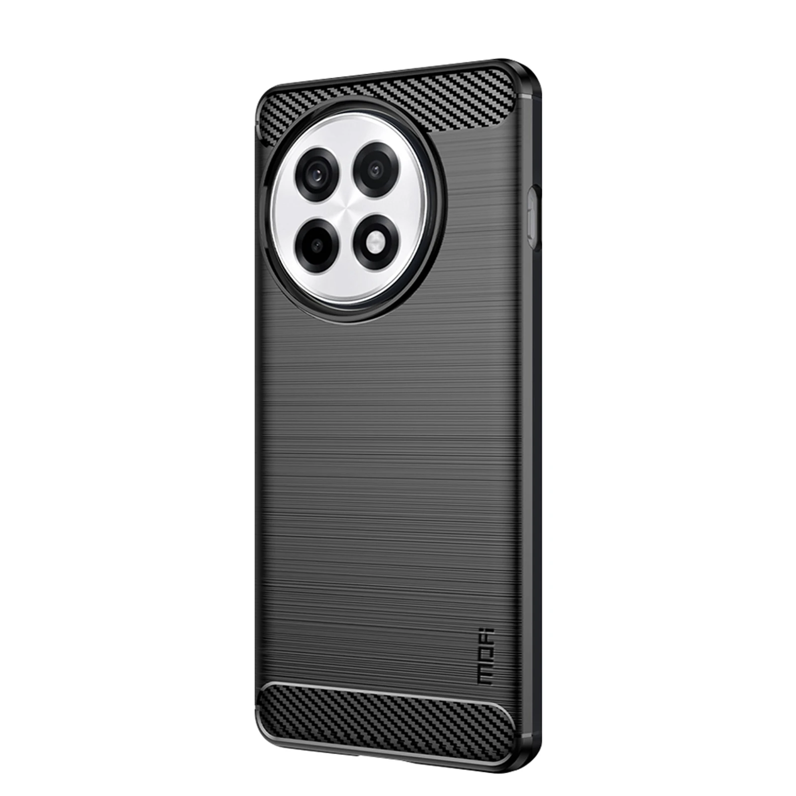 

Для OnePlus Ace 5 Pro 5G / OnePlus Ace 5 5G Задняя крышка MOFI Мягкий чехол из углеродного волокна с матовой текстурой — черный