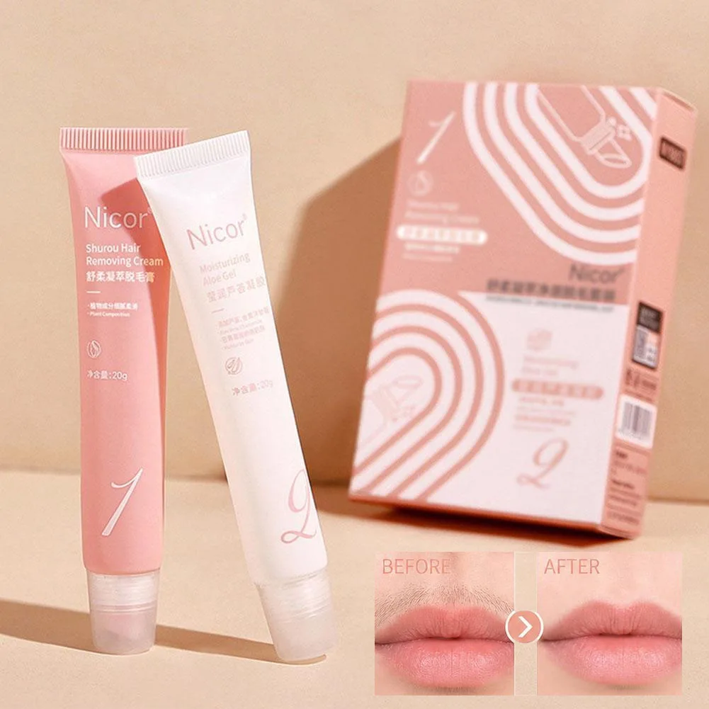 Effective Painless Hair Remover For Lip Face Arm Armpit Leg Long-Lasting Soothing Hydrating Soothing Epilator Cream For MenWomen