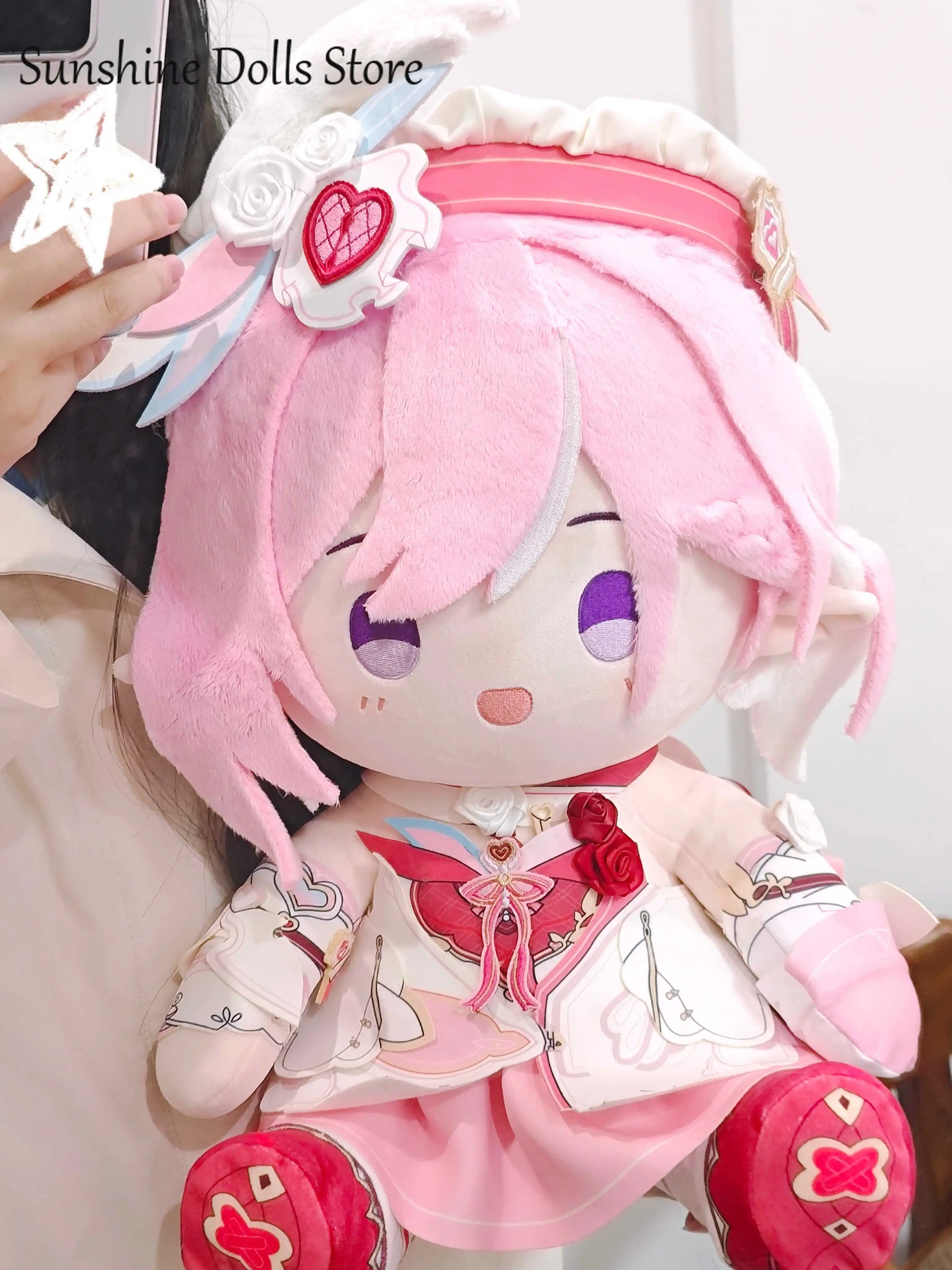 

40CM Elysia Honkai Impact 3 Fufu Soft Plush Doll Body Dress Up Outfit Stuffed Toys Sitting Posture Figures Pillow Kawaii Gift