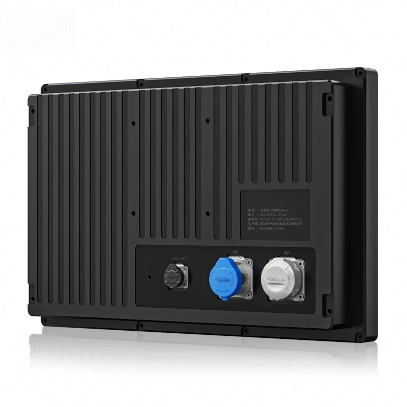 

13.3 Inch Overall Waterproof Capacitive Touchscreen USB Interface Industrial HMI Display With Glass Cover Outdoor Us