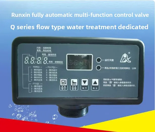 RUNXIN F71Q1 55502 Automatic Filter Valve, 2m³/h Multiport Control Valve for Water Treatment