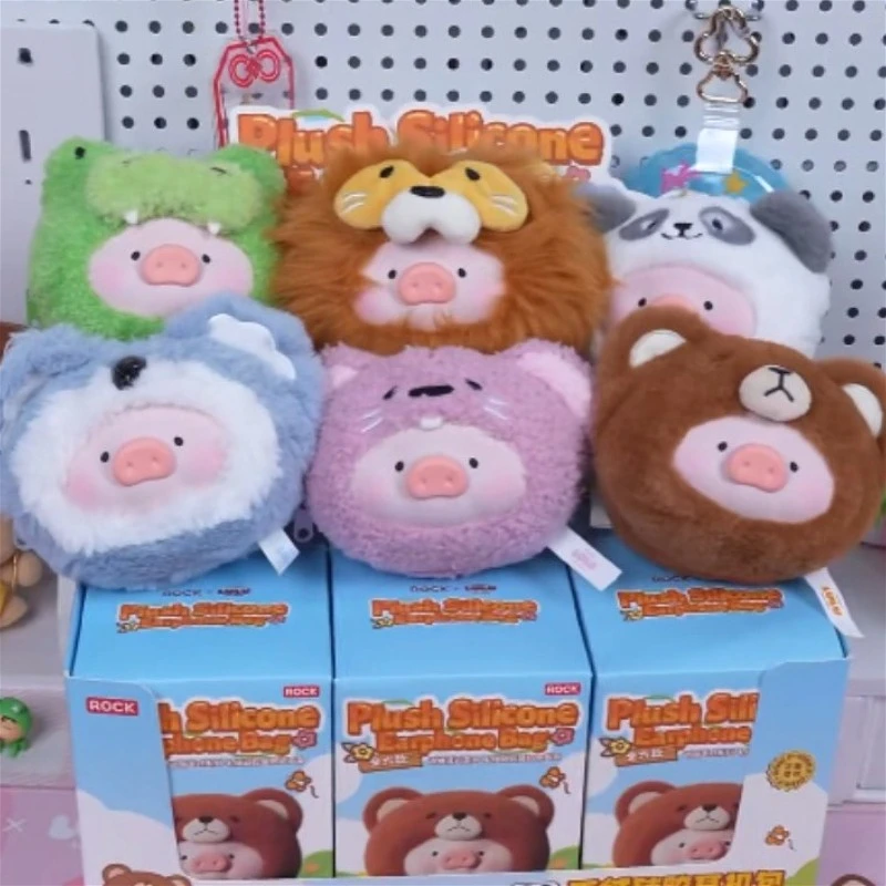 

Lulu The Piggy плюшевая силиконовая сумка для наушников серии слепая коробка милая свинья аниме фигурка брелок плюшевая кукла Mystery Box игрушки для девочек подарок