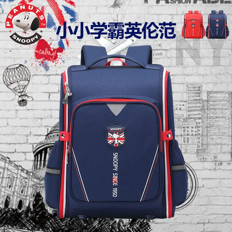 

Snoopy Genuine British Style Schoolbag Primary School Students Grade 1-6 Large Capacity Backpack Waterproof Ridge Protection