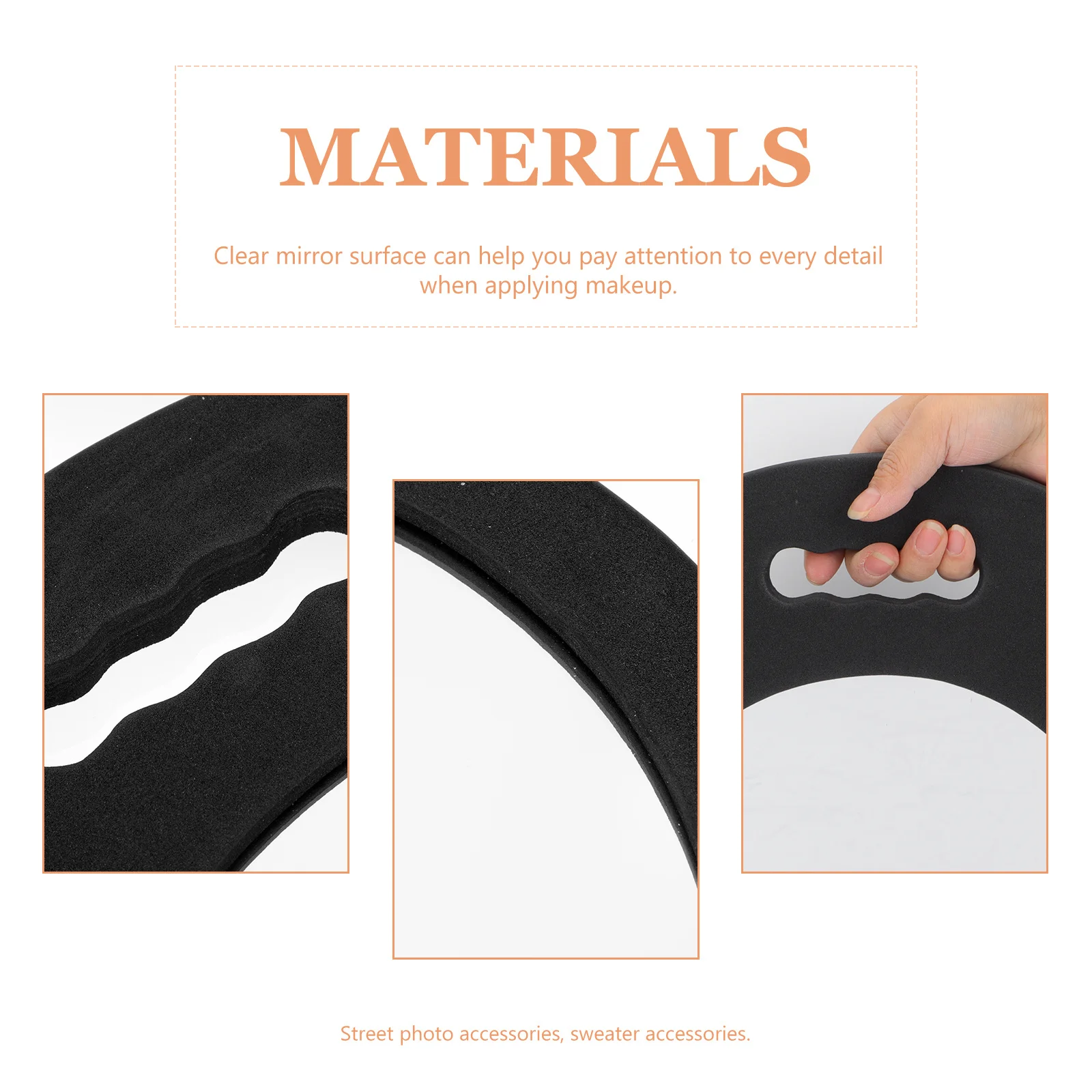 

Round Handheld Mirror with Foam Frame for Hairdressing and Makeup Perfect for Salon and Home Use Handheld Mirror