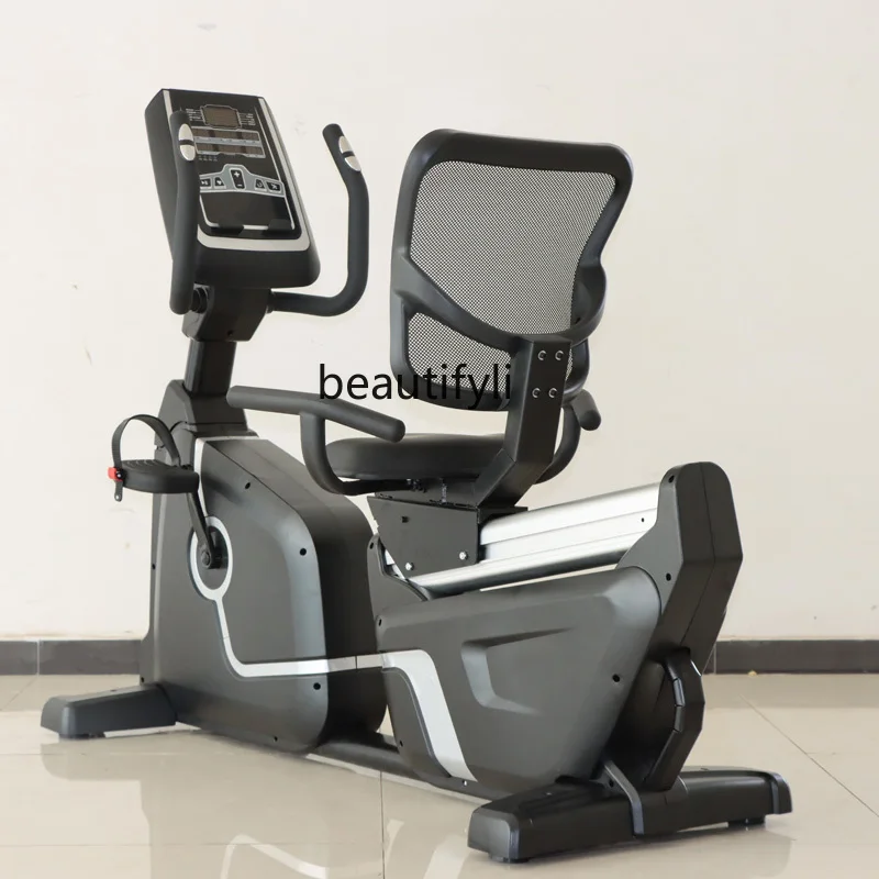 Commercial Indoor Spinning Bike Horizontal Pedal Magnetic Exercise Bike