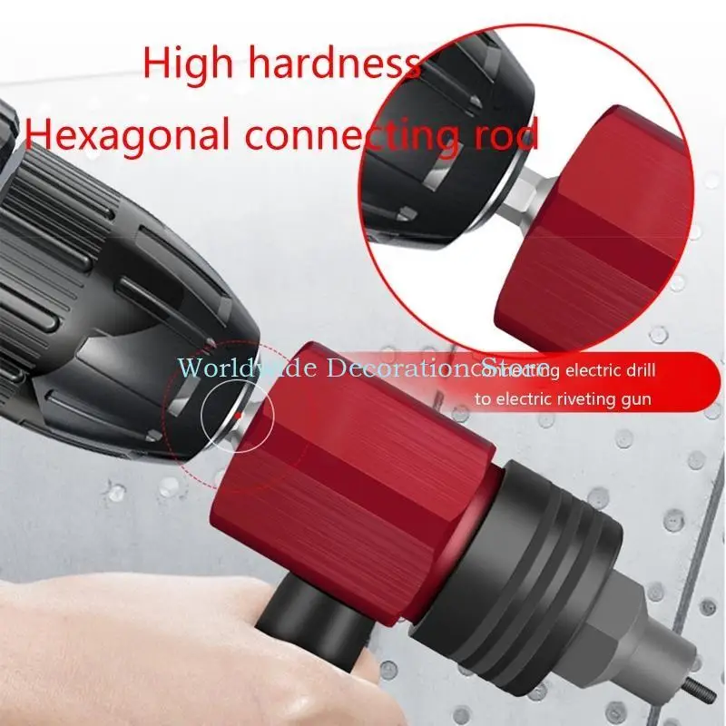 Q39B Portable Riveting Tool Riveting Drill Adapter Hand Tool Insert Nut Tool