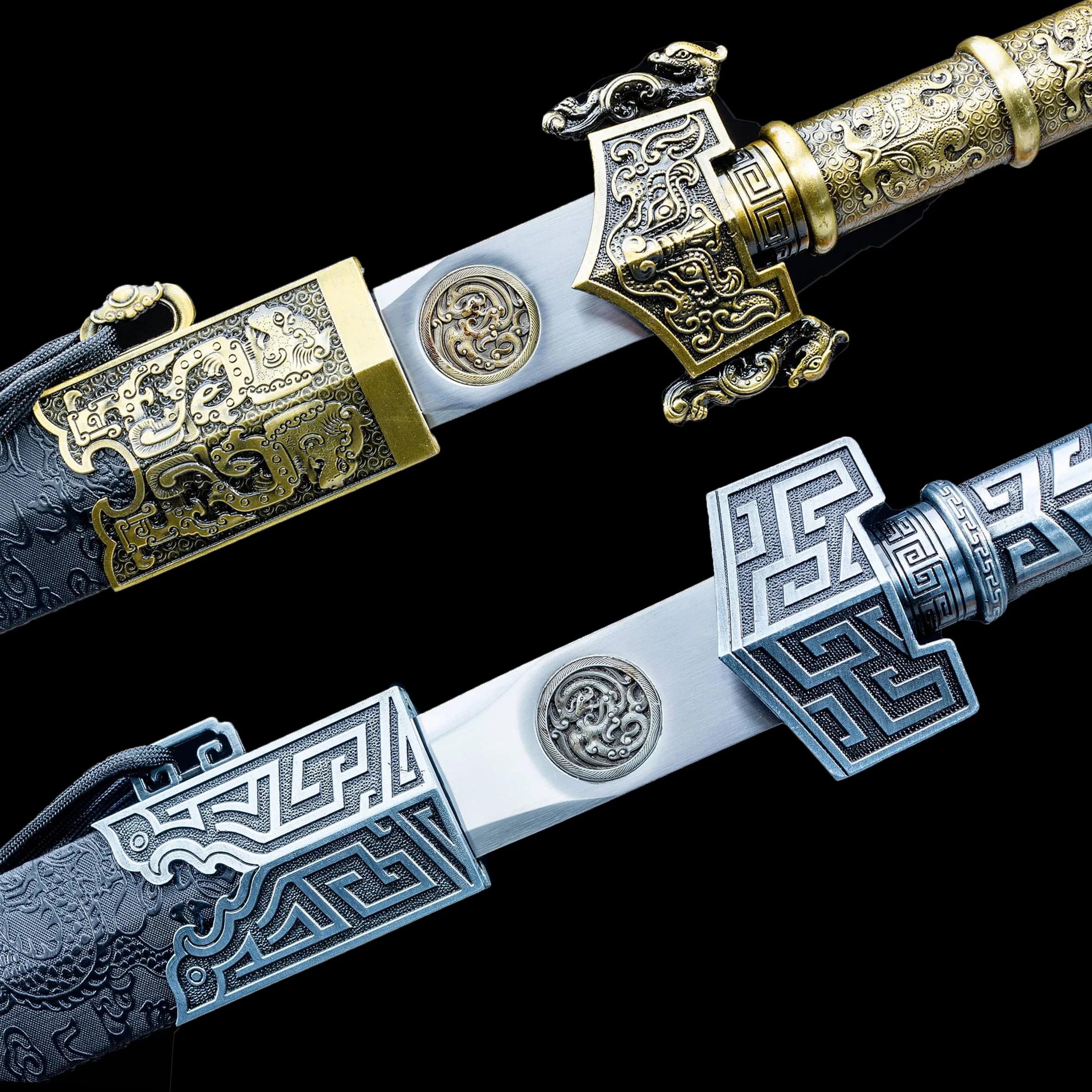 104cm Medieval Chinese king sword replica Han Dynasty sword spring steel COSPLAY real steel katana sharp weapon samurai sword