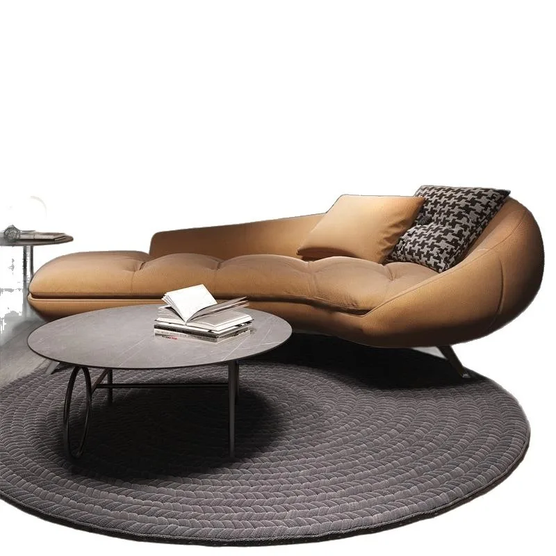 

American balcony recliner, bedroom curved sofa, small apartment
