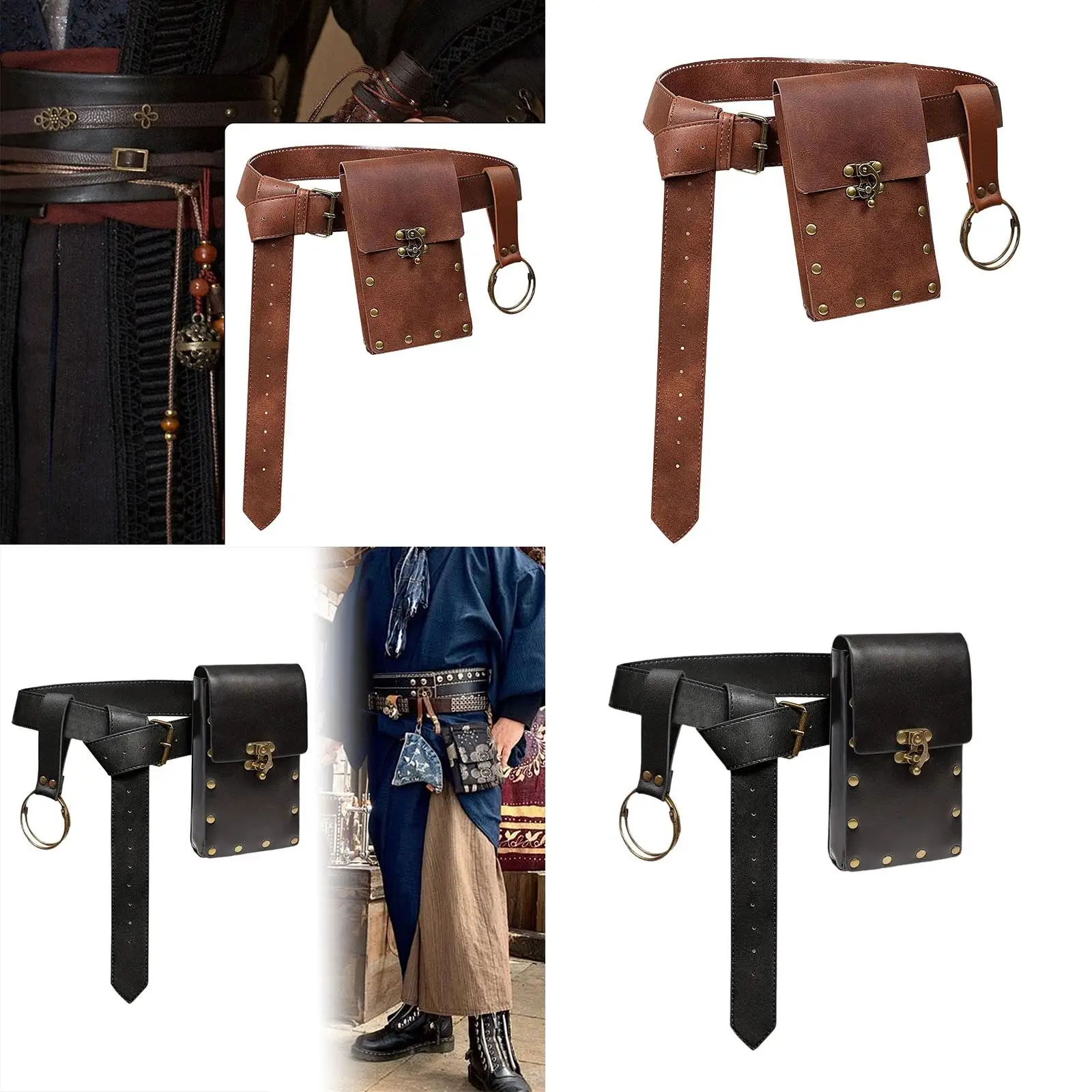 Bolsa para cinturón, riñonera portátil, disfraz de Cosplay ajustable, teléfono único