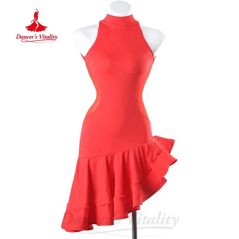 

Latin Dance Training Clothing Customized Sleeveless Backless Fishtail Dress for Adults and Children Samba Rumba Perform Dresses