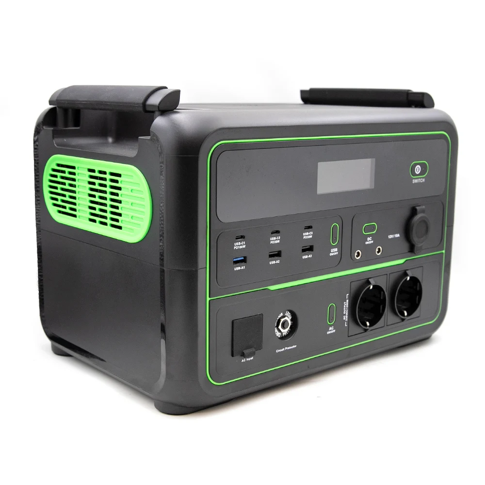 

Новая солнечная зарядная электростанция на открытом воздухе, кемпинг, путешествия, портативная станция питания 1200 Вт