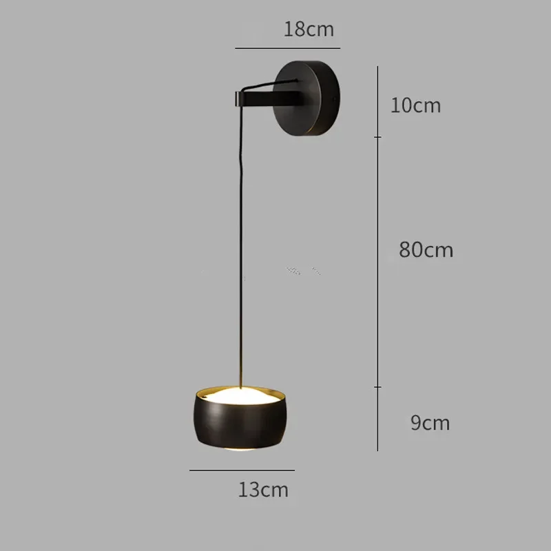 Imagem -03 - Lâmpada Led de Parede Ajustável para Hotel Cobre Moderno Interior Luz de Leitura Luz do Quarto