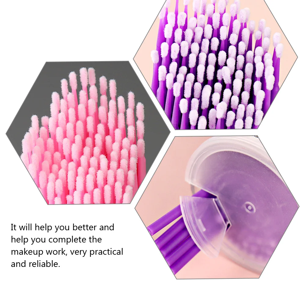 

500pcs Micro For Extensions Eyelash Cleaning Brush Disposable Micro Applicator Brush Women Makeup Tool Microswabs Eyelash Glue