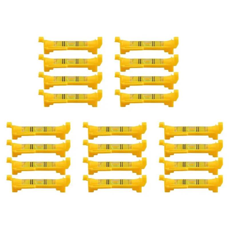 20Pcs String Level Hanging Line Bubble Levels For Leveling Surveying, Building Trades, Bricklaying, Etc. (Yellow)-AT36