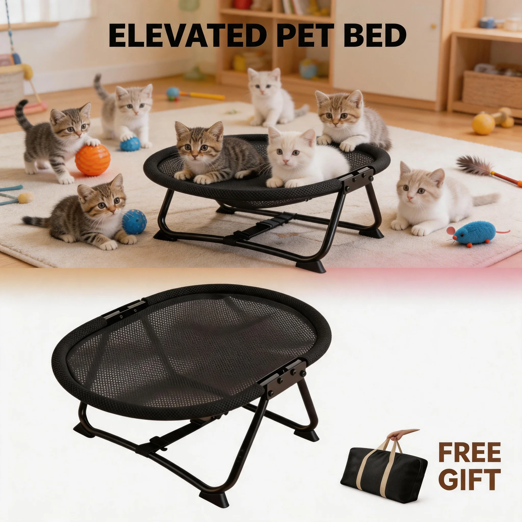 

All Seasons Universal Pet Marching Bed Foldable Cat Nest Dog Outgoing Supplies for Small & Medium-Sized Dogs Cats Indoor Outdoor