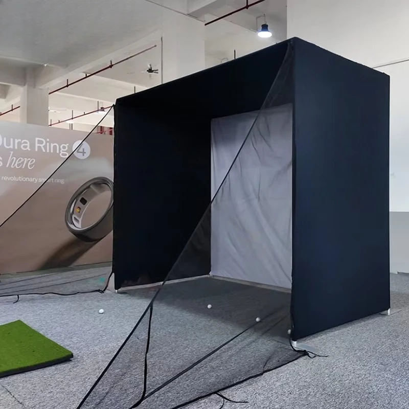 For Practice Training Golf Emulator Enclosure with Custom Size Net Strike Screen Frame