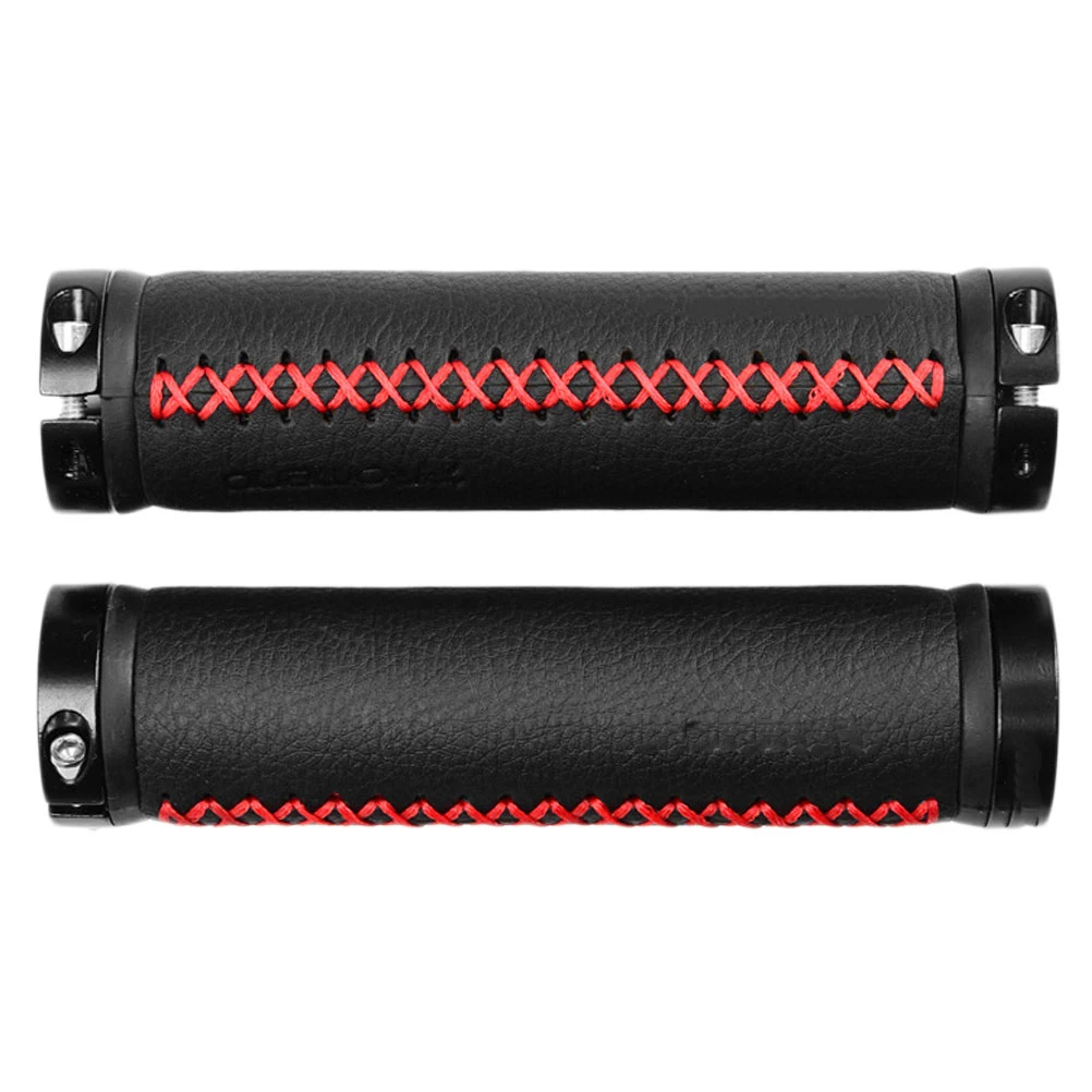 

1 Pair Mountain Bike Handlebar Grips Microfiber Anti-Slip Durable Cover For Cycling Palm Protection Black Red Color