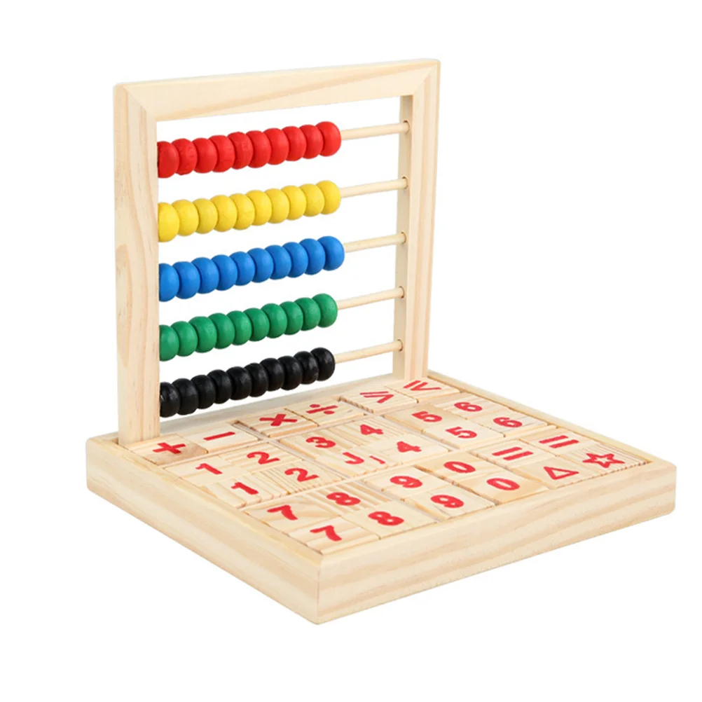 Counting Rack Finger Dexterity Toy Kids Leaning Tool Educational Puzzle Aesthetic Development Arithmetic Abacus Wooden Mental