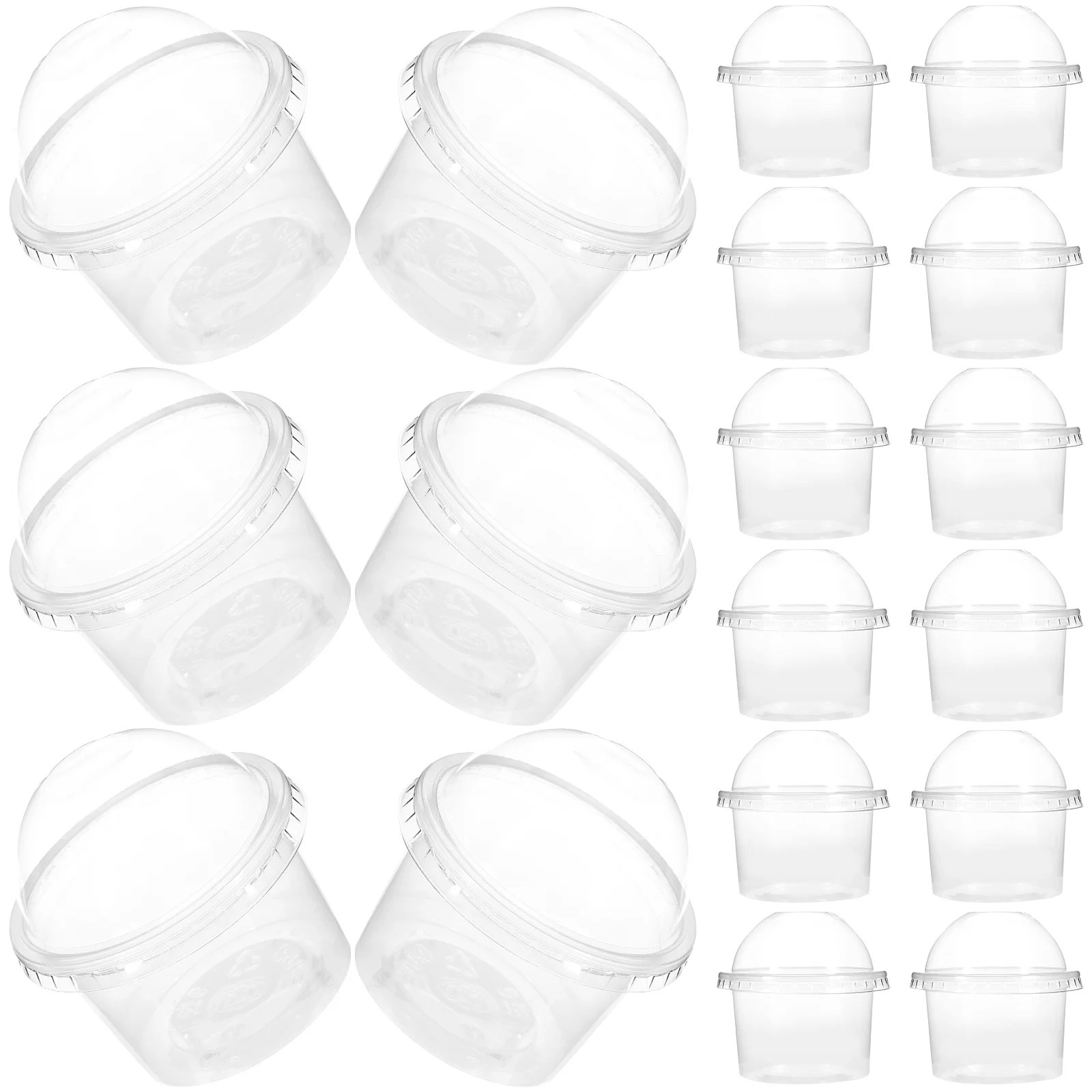 

100pcs Ice Cream Bowl Cups 150ml Disposable Transparent PP Pudding Dessert Ice Cream Bowls Plastic Yogurt Containers