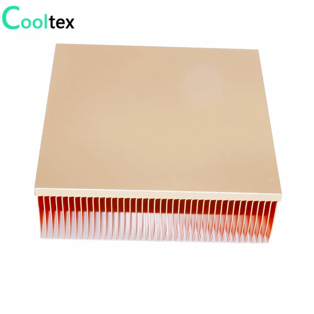 Imagem -06 - Dissipador de Calor de Cobre Puro 100x100x30 mm Radiador de Dissipador de Calor para Chip Eletrônico Dissipação de Calor de Resfriamento de Led