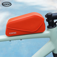 CXWXC Bike Top Tube Bag TPU Waterproof Cycling Front Bag Magnetic Lid Gravel Road Bike Top Frame Bag With Screws or Straps