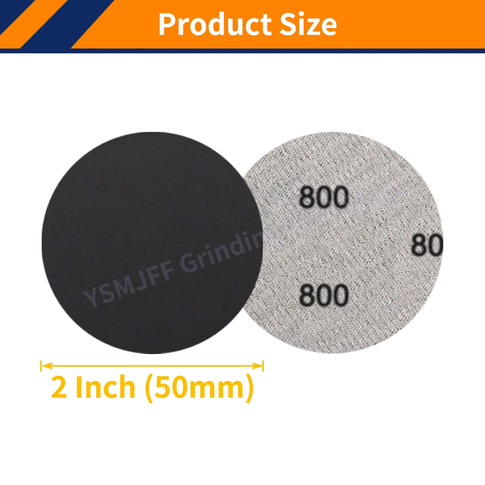 50PCS 2 Inch Sanding Discs Silicon Carbide Hook and Loop Wet/Dry Sandpaper for Sanders Drill Grinder Rotary Tools,60-10000 Grit