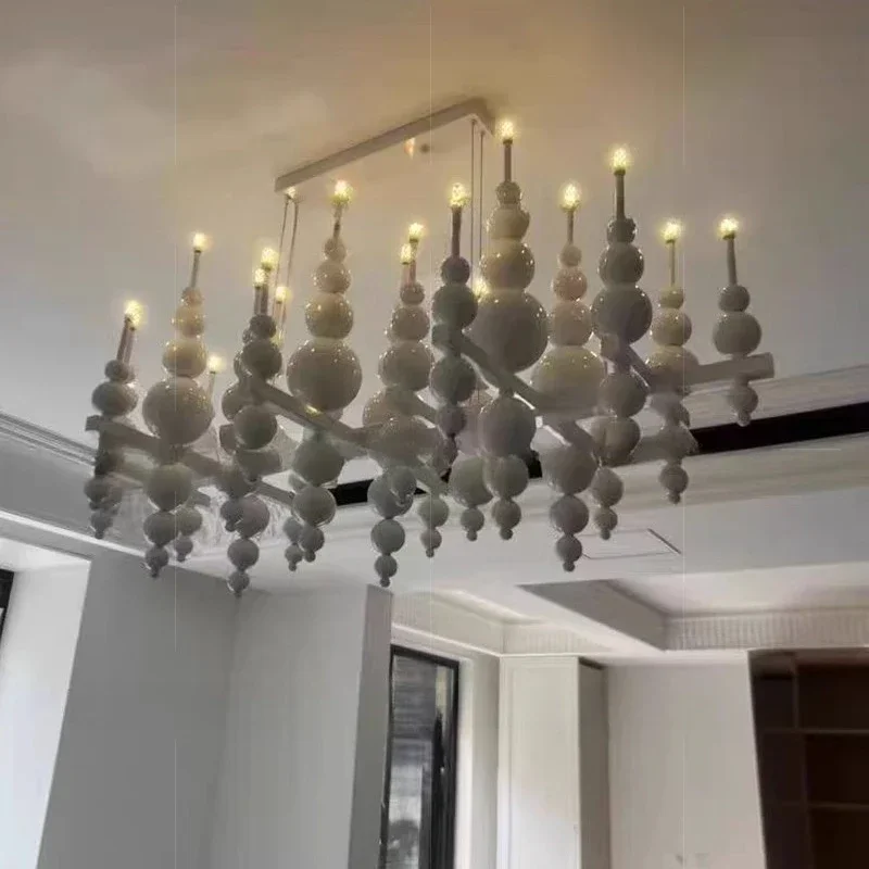 

Light luxury modern gourd living room dining room, smart lamps