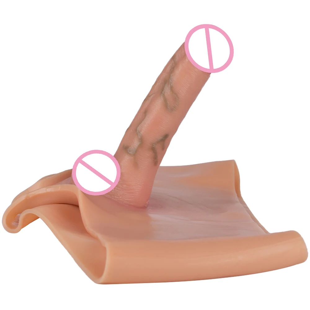 6.5in Realistic Silicone Strapon Cock Skin Strap-On Dildo Pants,Realistic Surface Wearable Dildo,Lesbian Anal Plug,Couple SexToy view 4
